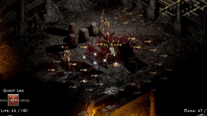 Hrabina znajduje się na samym końcu ostatniego, piątego, poziomu lochu (układ tego poziomu jest zawsze podobny) - Diablo 2 Resurrected: Zapomniana Wieża - solucja, opis przejścia - Diablo 2 Resurrected - poradnik do gry