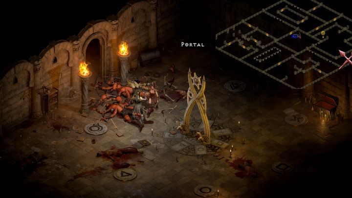 Na drugim poziomie Pałacowych piwnic znajdziecie portal pośrodku lokacji - Diablo 2 Resurrected: Tajemne Sanktuarium - solucja, opis przejścia - Diablo 2 Resurrected - poradnik do gry