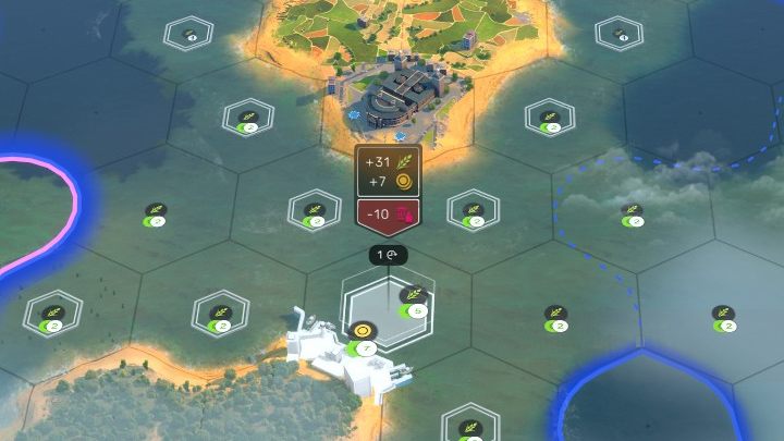 Porty są to unikalne dzielnice. Mogą być budowane w dowolnym polu terytorium i zbierają dochody na odległość 2 heksów. Wszystkie pozostałe dzielnice eksploatują tylko sąsiednie pola i musza być budowane w pobliżu miasta. - Humankind: Dzielnice - Humankind - poradnik do gry