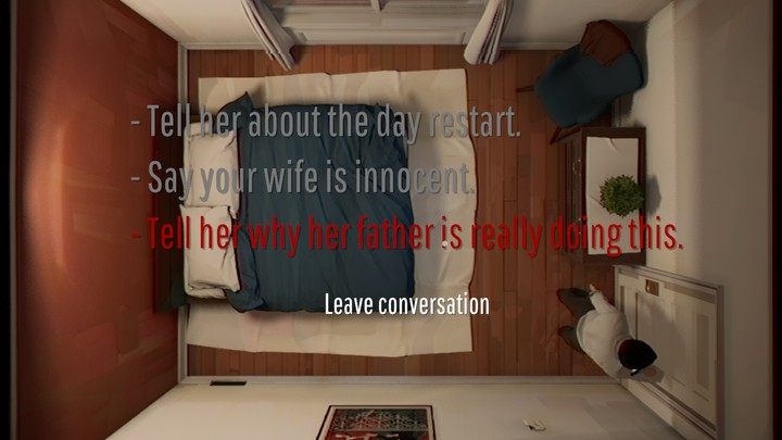 Dopiero, gdy macie za sobą wszystkie kroki poprawnie wykonane, możecie zadzwonić do Trzmiela mówiąc jej, o tym, dlaczego jej ojciec to robi - 12 Minutes: Zakończenie 3 Świstak / Groundhog - 12 Minutes - poradnik do gry