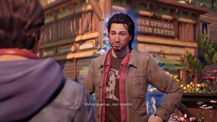 Już przy rozmowie z Gabem zobaczycie swoje tajemnicze moce - Life is Strange True Colors: Poznanie brata i miasta - solucja, opis przejścia - Life is Strange True Colors - poradnik do gry