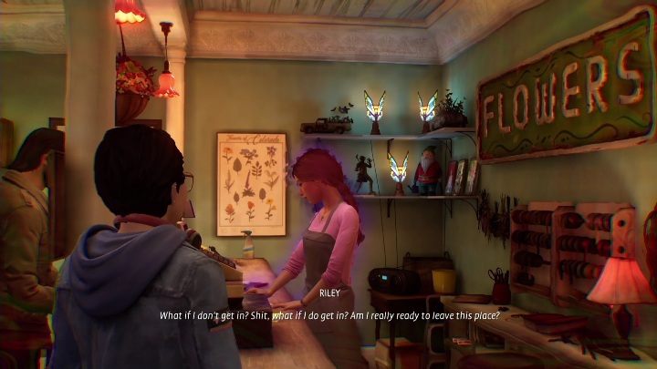 Po obejrzeniu całej kwiaciarni udajcie się do Riley - Life is Strange True Colors: Poznanie brata i miasta - solucja, opis przejścia - Life is Strange True Colors - poradnik do gry