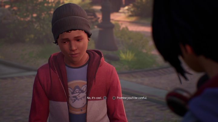 Ethan przyzna się, że wybiera się w niebezpieczne miejsce - Life is Strange True Colors: Poznanie brata i miasta - solucja, opis przejścia - Life is Strange True Colors - poradnik do gry
