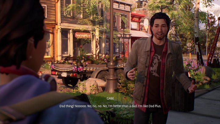 Po wyjściu ze sklepu z winylami zobaczycie Ethana - Life is Strange True Colors: Pierwsza wizyta w mieszkaniu - solucja - Life is Strange True Colors - poradnik do gry