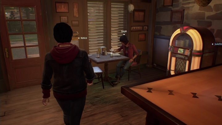 Zacznijmy od Steph, która siedzi zaraz przy drzwiach - Life is Strange True Colors: Bar (rozdział 1) - solucja, opis przejścia - Life is Strange True Colors - poradnik do gry