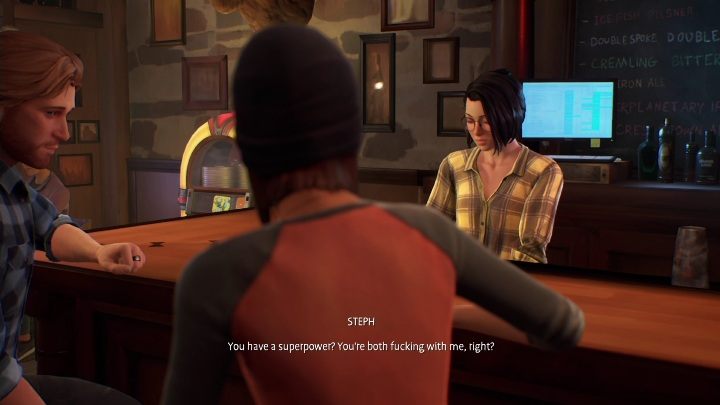 Ten rozdział zaczyna się od rozmowy ze Steph - Life is Strange True Colors: Bar (rozdział 3) - solucja, opis przejścia - Life is Strange True Colors - poradnik do gry