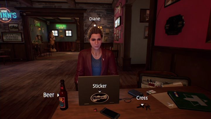 Aby podtrzymać rozmowę możecie przejrzeć rzeczy na blacie - Life is Strange True Colors: Bar (rozdział 3) - solucja, opis przejścia - Life is Strange True Colors - poradnik do gry