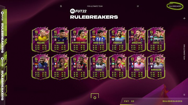 Specjalny Event Buntownicy w znacznym stopniu wpływa na statystyki wybranych zawodników, dzięki czemu mogą oni reprezentować zupełnie inny styl gry - FUT 22: Buntownicy FUT/Rulebreakers - czym są? - FIFA 22 - poradnik do gry