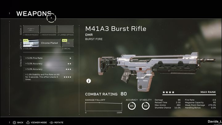 Aby wykonać modyfikację danej broni, należy wejść w daną broń w zakładce bronie, bądź wybrać broń z menu naszej postaci, a następnie wybrać modyfikacje - Aliens Fireteam Elite: Konfigurowanie broni - Aliens Fireteam Elite - poradnik do gry