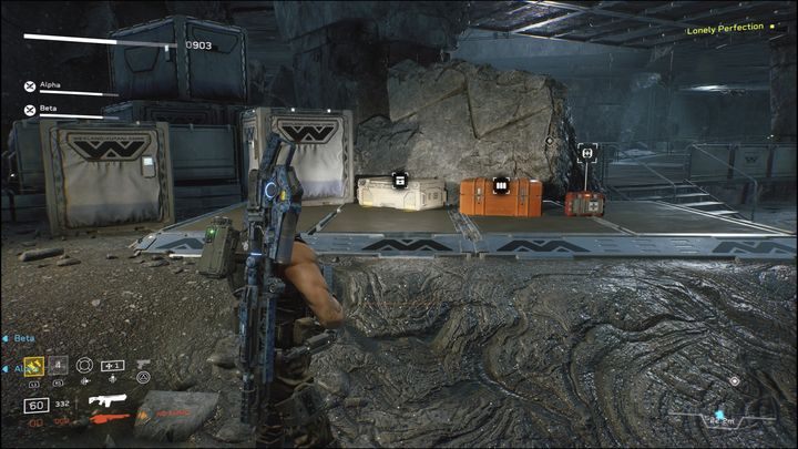 Kawałek dalej znajdziecie skrzynię z amunicją, skrzynkę z przedmiotem użytkowym oraz apteczkę - Aliens Fireteam Elite: Desant - solucja, opis przejścia - Aliens Fireteam Elite - poradnik do gry