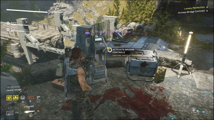 Idąc dalej zauważycie most, jednakże aby go aktywować, a raczej przejść dalej, musicie wejść na górkę, aby aktywować panel - Aliens Fireteam Elite: Desant - solucja, opis przejścia - Aliens Fireteam Elite - poradnik do gry