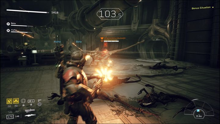 Po aktywowaniu bazy danych, pojawi się czas na górze ekranu - Aliens Fireteam Elite: Zwiad - solucja, opis przejścia - Aliens Fireteam Elite - poradnik do gry