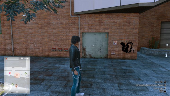 7 obrazek jest na murze przy East Jinnai Station - Lost Judgment: Squirrel search Jinnai Station - wszystkie wiewiórki, mapa - Lost Judgment - poradnik do gry