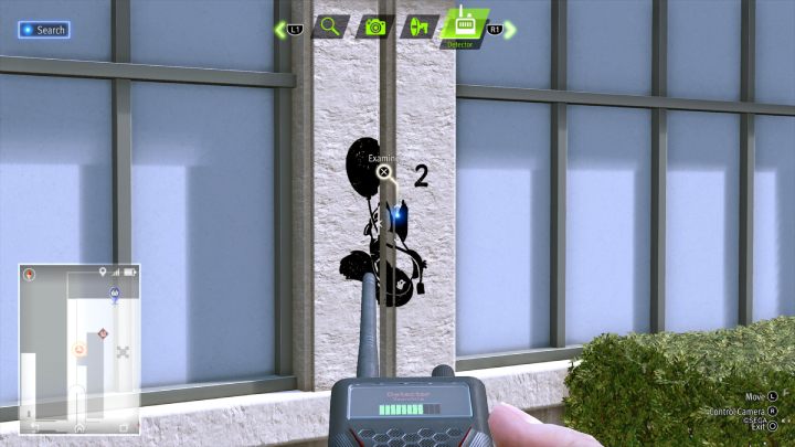 Po zbadaniu obrazka, użyjcie detektora aby znaleźć 2 wskazówkę - Lost Judgment: Squirrel search Hamakita Park - wszystkie wiewiórki, mapa - Lost Judgment - poradnik do gry