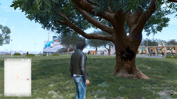 12 obrazek znajdziecie na drzewie po środku parku Hamakita - Lost Judgment: Squirrel search Hamakita Park - wszystkie wiewiórki, mapa - Lost Judgment - poradnik do gry