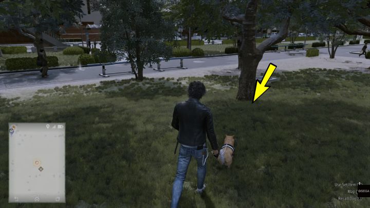 Wezwijcie psiego detektywa, który doprowadzi Was do Extract Recipe: Savage Slam - Lost Judgment: Squirrel search Hamakita Park - wszystkie wiewiórki, mapa - Lost Judgment - poradnik do gry