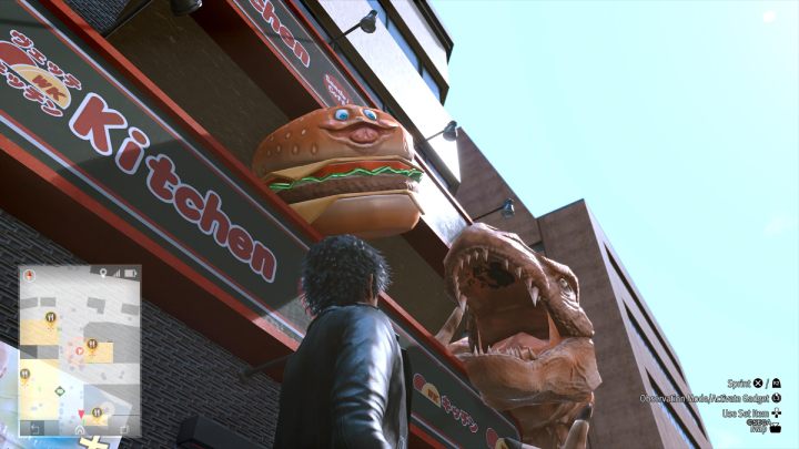 19 obrazek znajduje się w paszczy dinozaura przy Wette Kitchen - Lost Judgment: Squirrel search Isezaki Road - wszystkie wiewiórki, mapa - Lost Judgment - poradnik do gry