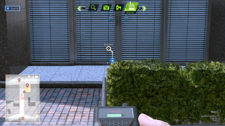 Przy pomocy detektora zbadajcie pobliskie krzaki, w których ukryte są dziecięce buty - Lost Judgment: Squirrel search Isezaki Road - wszystkie wiewiórki, mapa - Lost Judgment - poradnik do gry