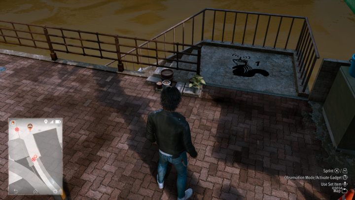 25 obrazek znajduje się przy zejściu do rzeki - Lost Judgment: Squirrel search Commercial District - wszystkie wiewiórki, mapa - Lost Judgment - poradnik do gry