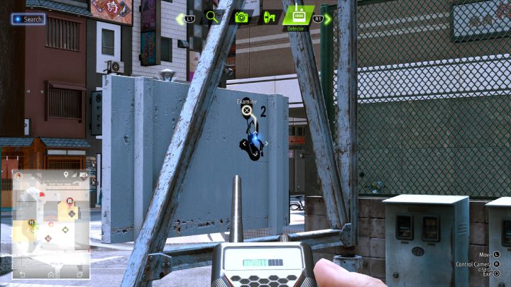 Używając detektora zbadajcie kolejny obrazek na znaku - Lost Judgment: Squirrel search E Shichifuku - wszystkie wiewiórki, mapa - Lost Judgment - poradnik do gry