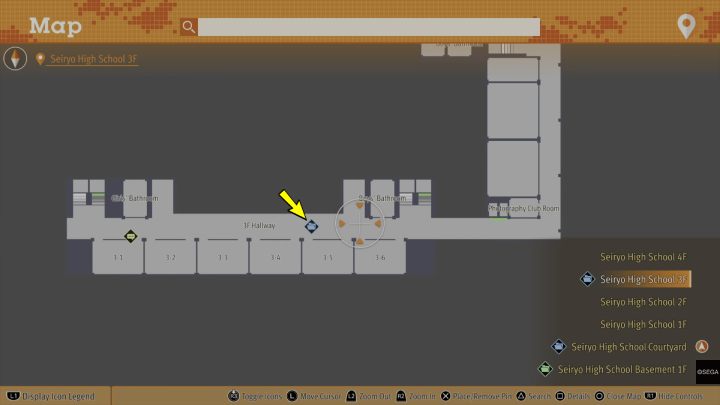 Śledztwo rozpoczyna się na korytarzu 3 piętra Seiryo High School - Lost Judgment: Trying the Patience of a Saint - solucja, opis przejścia - Lost Judgment - poradnik do gry