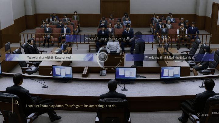 Przesłuchując podejrzanego wybierzcie odpowiedź Youre familiar with Jin Kuwana, yes - Lost Judgment: Final Chapter - Darkest Before the Dawn - Lost Judgment - poradnik do gry