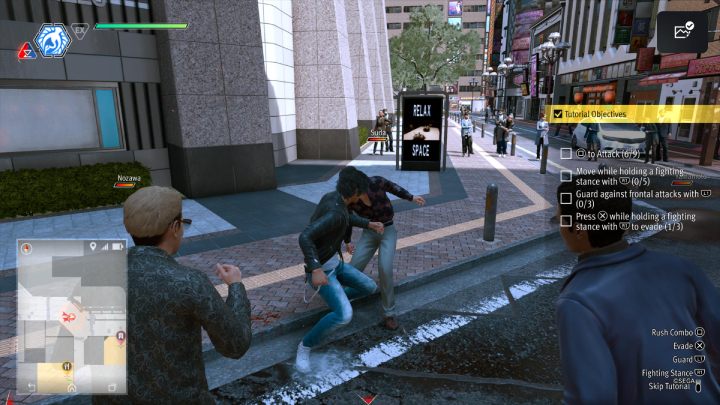 W tym momencie czeka Was pierwsza potyczka w grze i zapoznanie się ze stylem walki Crane Style - Lost Judgment: Chapter 1 Black Sheep - solucja, opis przejścia - Lost Judgment - poradnik do gry