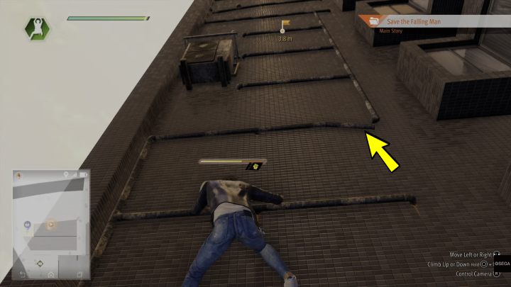 Podbiegnijcie do klimatyzacji po lewej stronie ekranu i wejdźcie po rurach - Lost Judgment: Chapter 3 Two Sides of the Same Coin - solucja, opis przejścia - Lost Judgment - poradnik do gry