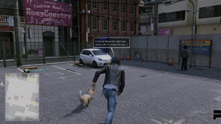 Wezwijcie psa używając aplikacji Detective Dog i podążajcie za Ranpo - Lost Judgment: Flight of the Game Creator - solucja, opis przejścia - Lost Judgment - poradnik do gry