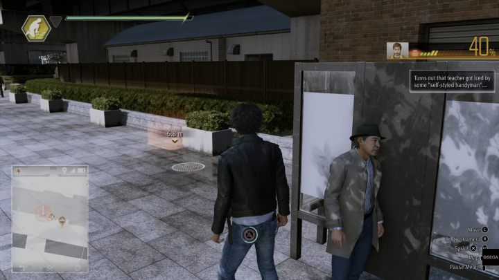 Podążajcie za nim, aż dojdziecie do punktu kontrolnego przy stacji - Lost Judgment: Dastardly Detective The Secret Ingredient - solucja - Lost Judgment - poradnik do gry