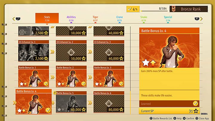 Trofeum dotyczące odblokowania wszystkich dostępnych w grze umiejętności jest czasochłonne, ale możecie zastosować technikę pozwalającą na zwiększenie ilości zdobywanego SP - Lost Judgment: Trofeum Skill Master - jak zdobyć? - Lost Judgment - poradnik do gry