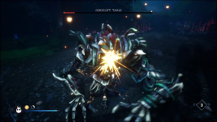 Im mniej zdrowia będzie posiadać Corrupt Taro, tym niebezpieczniejszy się będzie stawać - Kena Bridge of Spirits: Corrupt Taro - boss, jak pokonać? - Kena Bridge of Spirits - poradnik do gry