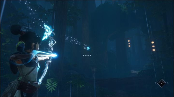 Każde strzelenie w kryształ spowoduje, że pojawi się ścieżka prowadząca do kolejnego kryształu - Kena Bridge of Spirits: Free Taro - solucja, opis przejścia - Kena Bridge of Spirits - poradnik do gry