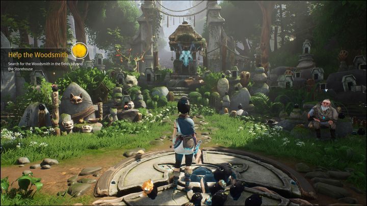 Otrzymując nową maskę, będziecie mogli przejść do dalszych rejonów lasu - Kena Bridge of Spirits: Help the Woodsmith - solucja, opis przejścia - Kena Bridge of Spirits - poradnik do gry