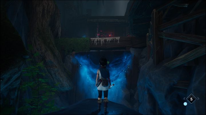 Bombę, możecie aktywować samemu, strzelając w nią, bądź używając Pulse - Kena Bridge of Spirits: Help the Woodsmith - solucja, opis przejścia - Kena Bridge of Spirits - poradnik do gry