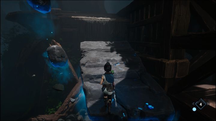 Tym razem musicie zejść na dół i udać się w drugą stronę - Kena Bridge of Spirits: Help the Woodsmith - solucja, opis przejścia - Kena Bridge of Spirits - poradnik do gry