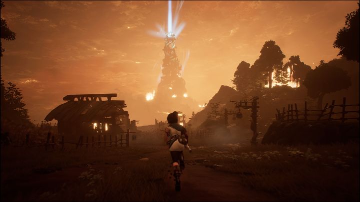 Waszym celem podróży będzie wielka wieża widoczna na zdjęciu - Kena Bridge of Spirits: Help the Woodsmith - solucja, opis przejścia - Kena Bridge of Spirits - poradnik do gry