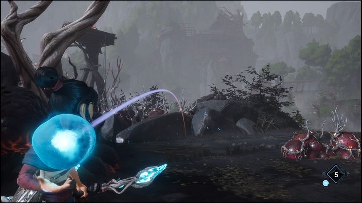 Bombę skierujcie w stronę połyskujących skał - Kena Bridge of Spirits: Adiras Love - solucja, opis przejścia - Kena Bridge of Spirits - poradnik do gry