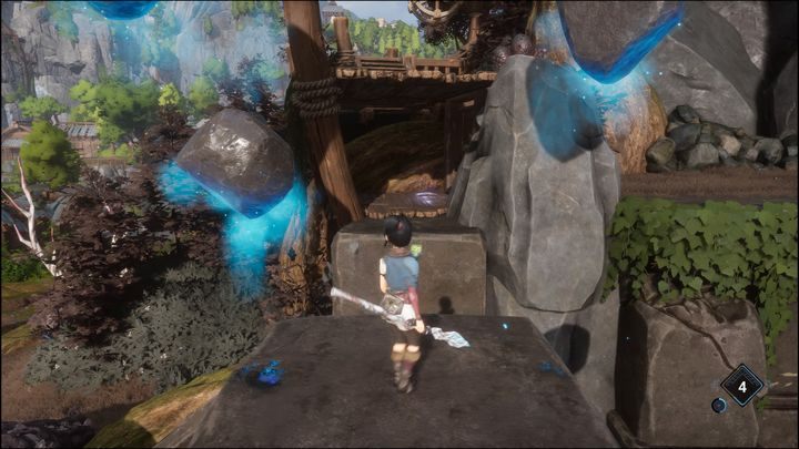Dodatkowo, po lewej stronie znajdują się trzy skały pod drewnianą kładką - Kena Bridge of Spirits: Adiras Love - solucja, opis przejścia - Kena Bridge of Spirits - poradnik do gry