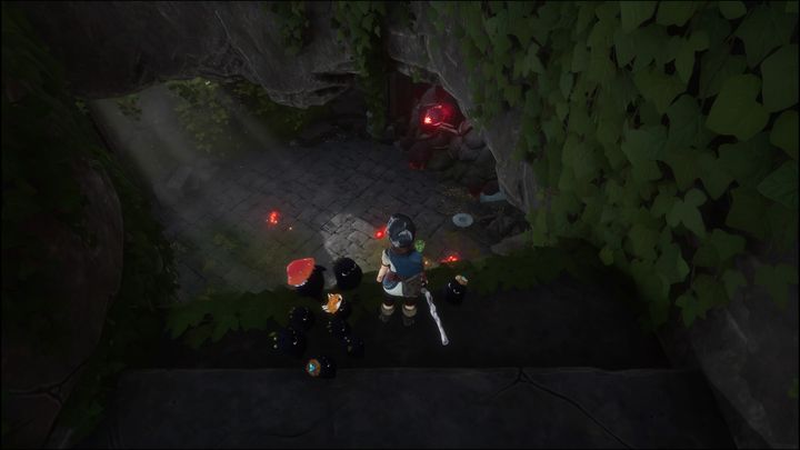 Stojąc nad przepaścią możecie zauważyć, że czeka Was tam walka z kilkoma przeciwnikami - Kena Bridge of Spirits: Adiras Love - solucja, opis przejścia - Kena Bridge of Spirits - poradnik do gry