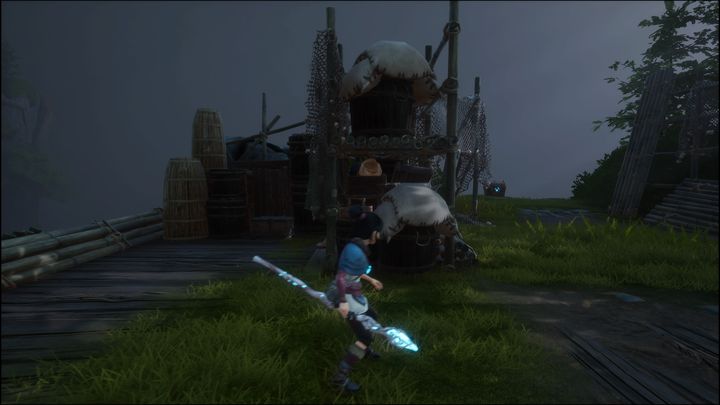 Następnie udajcie się w drugą stronę, zeskakując na dół na drewniane platformy - Kena Bridge of Spirits: Adiras Love - solucja, opis przejścia - Kena Bridge of Spirits - poradnik do gry