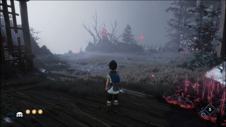 Teraz rozpoczniecie walkę z kilkoma przeciwnikami, a po ich pokonaniu, rozpocznie się walka z kolejnym bossem, który nazywa się Vine Knight - Kena Bridge of Spirits: Adiras Love - solucja, opis przejścia - Kena Bridge of Spirits - poradnik do gry