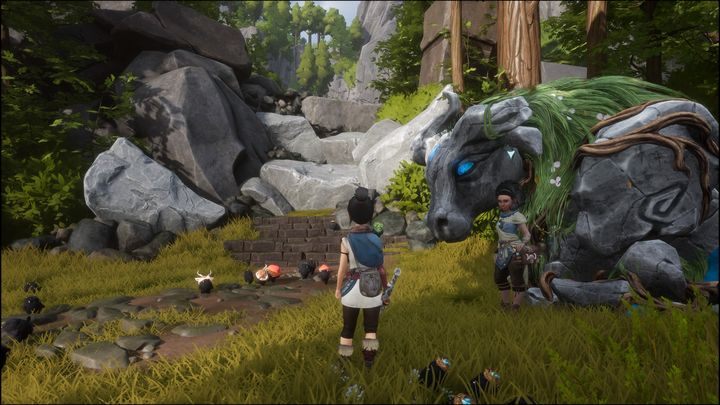 Porozmawiajcie z Woodsmith, aby rozwiązać problem - Kena Bridge of Spirits: Adiras Fear - solucja, opis przejścia - Kena Bridge of Spirits - poradnik do gry