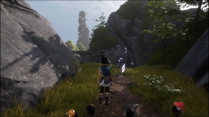 Będąc dalej i wyżej, znajdziecie się po drugiej stronie przepaści, w którą wcześniej musieliście skoczyć - Kena Bridge of Spirits: Adiras Fear - solucja, opis przejścia - Kena Bridge of Spirits - poradnik do gry