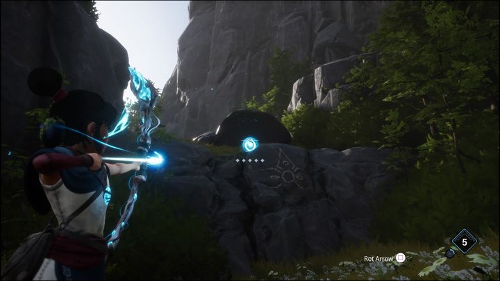 Idąc dalej zobaczycie kolejną, połyskującą skałę - Kena Bridge of Spirits: Adiras Fear - solucja, opis przejścia - Kena Bridge of Spirits - poradnik do gry