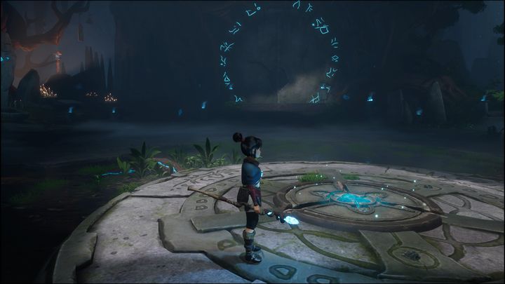 Znaki runiczne powinny złożyć się w całość - Kena Bridge of Spirits: Tutorial - solucja, opis przejścia - Kena Bridge of Spirits - poradnik do gry