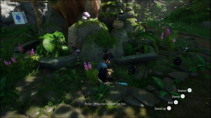 Następnie podejdźcie do kolejnych kamieni, blisko drzewa i lampionów - Kena Bridge of Spirits: Tutorial - solucja, opis przejścia - Kena Bridge of Spirits - poradnik do gry