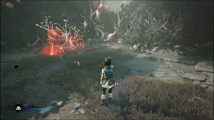 Waszym celem będzie atakowanie przeciwników, aby zdobyć Courage, gdyż Wasz Rot w tej chwili jest zbyt przestraszony, aby pomóc w walce - Kena Bridge of Spirits: Tutorial - solucja, opis przejścia - Kena Bridge of Spirits - poradnik do gry