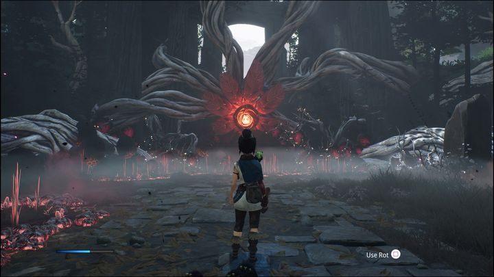 Po pokonaniu Sprouta, wystarczy użyć Rot do oczyszczenia lasu - Kena Bridge of Spirits: Sprout - boss, jak pokonać? - Kena Bridge of Spirits - poradnik do gry