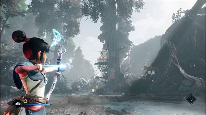 Początek walki z Wood Knight jest nieco inny, niż w przypadku poprzednich bossów - Kena Bridge of Spirits: Wood Knight - boss, jak pokonać? - Kena Bridge of Spirits - poradnik do gry